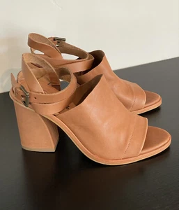 Free People See Ya There Leder Sandalen Damen US 8-8,5 / EU 39 braun Blockabsatz - Bild 1 von 12
