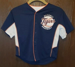 Majestic Blue Justin Verlander Detroit Tigers Baseball Jersey Boy Medium 5-6 - Picture 1 of 2