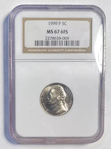 1999 P Nickel Jefferson NGC MS-67 6FS Cover