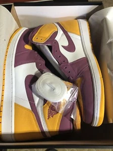 Air Jordan 1 Retro OG Brotherhood (Größe 12,5) Gold Bordeaux 555088-706 - Bild 1 von 6