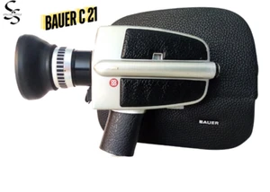 Vintage Design Camera Bauer C 21 Super 8 Movie Black Orginal Case Tested - Picture 1 of 7