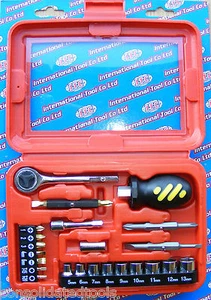 ITC PROFESSIONAL TOOLS 25-TEILIGES 1/4 ANTRIEB DIY WERKZEUG-KIT IM KOFFER ITC1512 - Bild 1 von 3