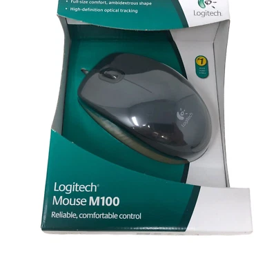 NIP Logitech USB Wired Optcal Mouse for Windows USB Port 2010 Ambidextrous - Image 1 of 4