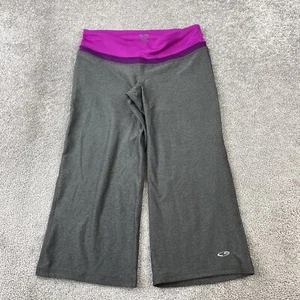 C9 Champion Bootcut Pants Women's XS Gray Purple Waistband Stretch Yoga - Picture 1 of 8