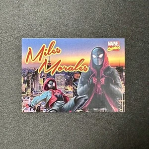 MILES MORALES Spider-Man Spiderverse Masterpieces carta promozionale premium fumetti art - Foto 1 di 2