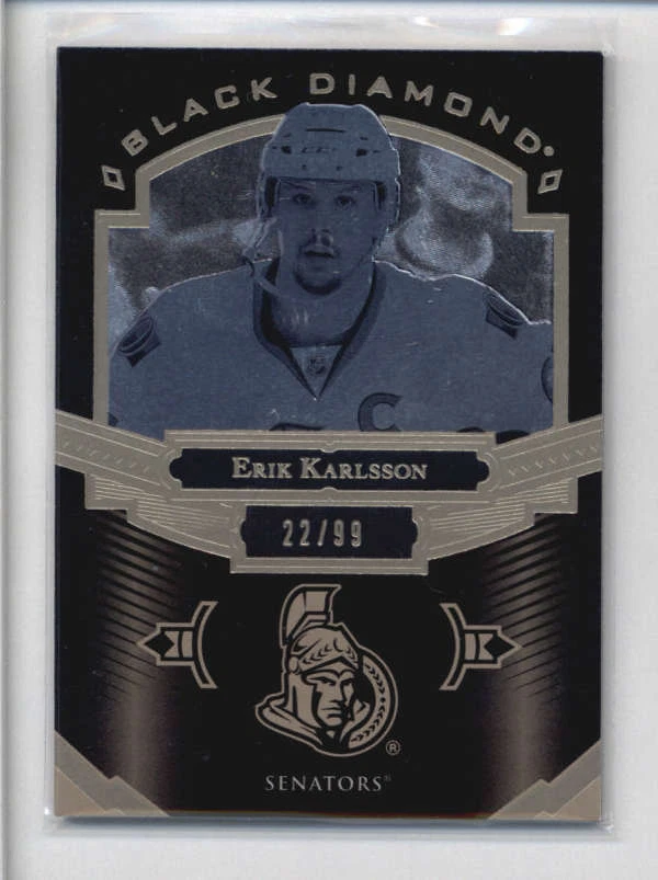 ERIK KARLSSON 2016/17 BLACK DIAMOND PURE BLACK #22/99 ($40) AH1935 - Image 1 of 1