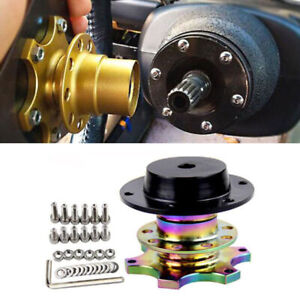 Universal Car Steering Wheel Quick Release Hub Adapter Removable Snap Off Boss