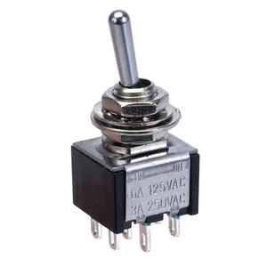 INTERRUPTOR DE PALANCA MINIATURA encendido/encendido DPDT (Stock 14032) - Imagen 1 de 1