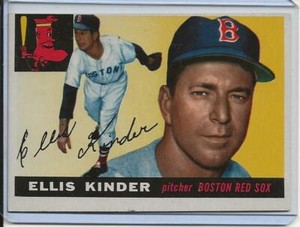1955 Topps Baseball Card Ellis Kinder Pitcher Boston Red Sox Near Mint # 115