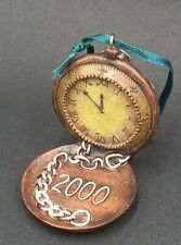 Resin Faux Pocket Watch Christmas tree Ornament marked 2000
