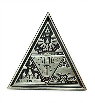 Nintendo Legend of Zelda Triforce Collector Tie Backpack Enamel Metal Pin - Image 1 of 3
