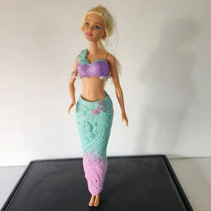 Barbie Fairy Tale Dress Up Doll In Molded Mermaid Skirt And Top Mattel 2015 - Picture 1 of 5