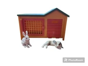 Terra by Battat Bunny Rabbit House Hutch Juego con 2 Figuras de Conejitos Tamaño Muñeca - Imagen 1 de 10