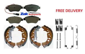 FOR VAUXHALL CORSA D (06-11) FRONT PADS REAR BRAKE SHOES & BRAKE FITTING KIT SET - Picture 1 of 1