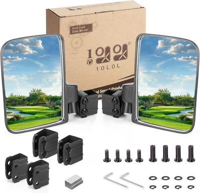 Espejo retrovisor lateral sin perforación para carro de golf 10L0L, accesorios para carro de golf Foto 1 de 4