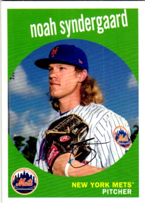 2018 Topps Archives Baseball Noah Syndergaard New York Mets 1959 style #2 - Image 1 of 2