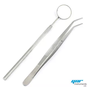 YNR Dental Kit Dientes Recoger de Disección Pinzas Dental Espejo Sarro Elimina - Picture 1 of 3