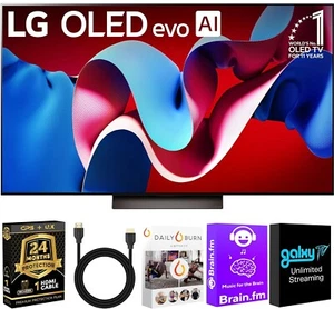 LG OLED65C4PUA 65" 4K Smart OLED TV + 24 Month CPS Protection + Streaming Bundle - Picture 1 of 7