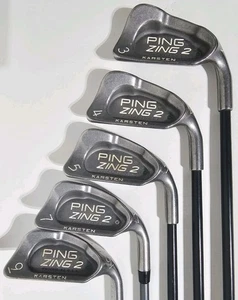 Ping Zing 2 Irons Green Dot 3 4 5 7 9 Graphite Karsten 101 Right Hand Golf Clubs - Picture 1 of 7