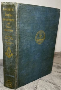 Mackey’s Jurisprudence of Freemasonry 1927 13th Print Masonic Laws Revised 1953 - Picture 1 of 6