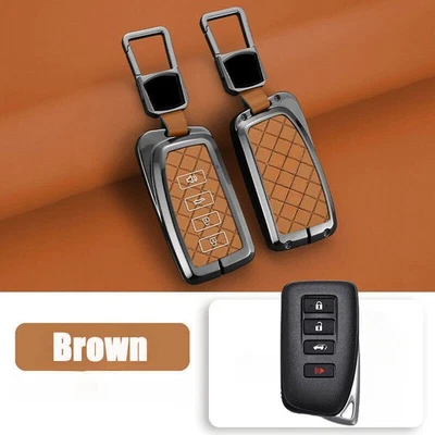 Zinc Alloy Leather Car Key Case Cover For Lexus RC RX ES NX LS LX IS GS RC300 - Image 1 of 4