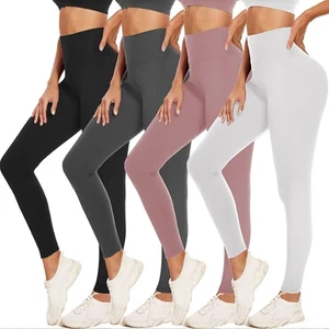 Ladies Womens Plain Legging Full Length Cotton Black + Colors UK Size 8 - 22 - Picture 1 of 37