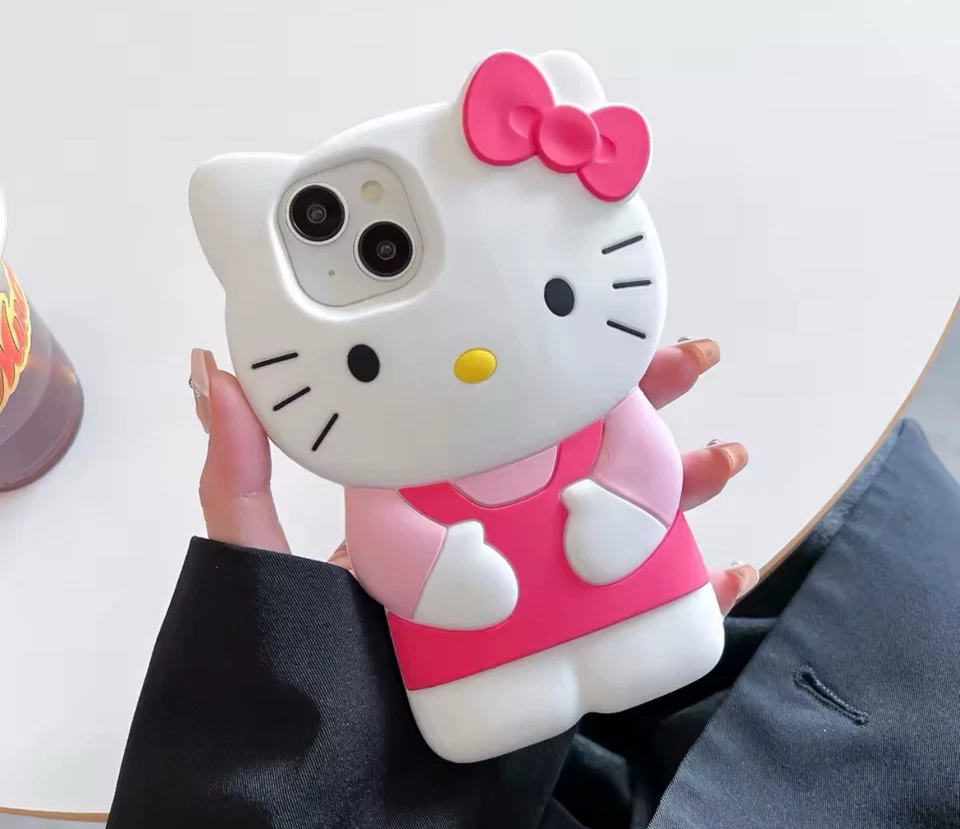 Cute Hello Kitty 3D Phone Case | Fits iPhone 15, 14, 13 & More! Perfect Gift! - Image 1 of 1