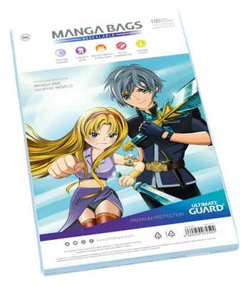 Ultimate Guard Manga Bags Resealable (100) | Comic Book Storage