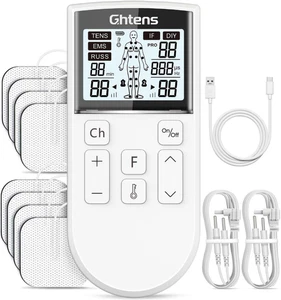 GHTENS Elettrostimolatore Muscolare 5in1 TENS EMS Ricaricabile 80 Modi 2 Canali - Foto 1 di 11