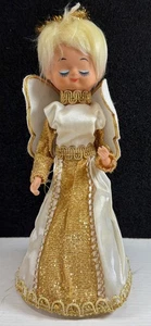 Topper albero di Natale angelo occhi addormentati vintage anni 60 senza luci - Foto 1 di 6