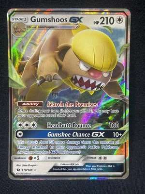 2017 Gumshoos GX 110/149 - Ultra Rare - Sun & Moon - Pokémon TCG - Image 1 of 2