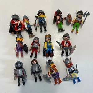 VTG Playmobil Knights Medieval Military Figure Lot 1993 2002 King Accessories - Picture 1 of 10