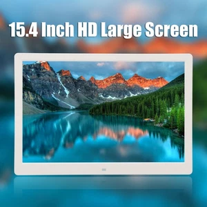 EU Plug Digital Photo Frame 15.4 Inch HD LED Screen Remote Control Video Music - Picture 1 of 12