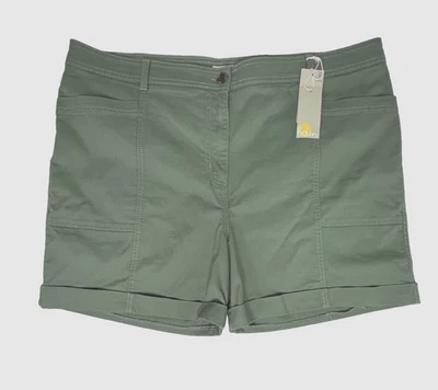 Boden Abingdon Shorts Women's 20/22 Green Cuffed Stretch Utility Chino Casual - Image 1 of 4