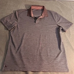 Untuckit Polo Shirt Mens Large Purple Hannifer Short Sleeve Golf Preppy Adult - Picture 1 of 11