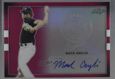 2018 Leaf Perfect Game National Showcase Metal Pink /20 Mack Anglin #BA-MA2 Auto - Image 1 of 2