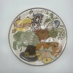 Vintage Signed Janet Rothwoman Holidays Ceramic Serving Plate Tray Platter - Picture 1 of 5