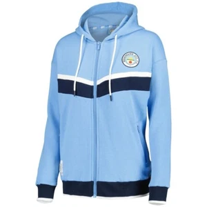 Manchester City Hoodie Womens 10 Zip Sweatshirt Hooded Top MCH1 - Picture 1 of 1