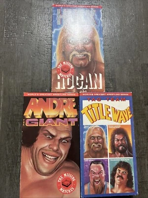 Lot of 3 WWF Wrestling VHS Andre The Giant Hulk Hogan Anvil Macho Man Rick Rude - Image 1 of 4
