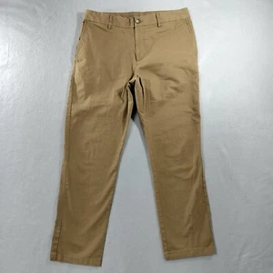 Old Navy Slim Built In Flex Tan Khaki Pants Mens Size Actual 34x28 - Picture 1 of 6