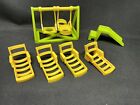 Lot Vint Fisher Price Little People Deck Lawn Chairs Yellow Swing Set Slide