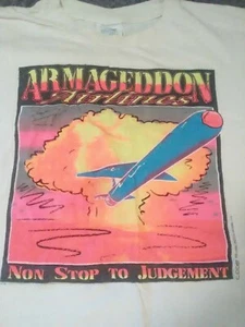 Camiseta Living Epistles De Colección '90 (XXL) Armageddon Airlines Sin Paradas al Juicio - Imagen 1 de 9