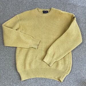 Vintage Paul & Shark Sweater Mens M Medium Yellow Crew Neck Jumper 100% Wool