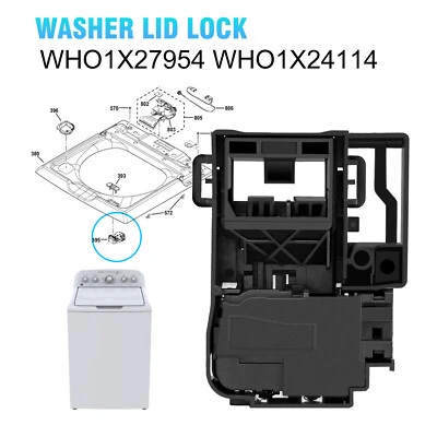 Interruptor de bloqueo de tapa de lavadora WH01X27954 para GE 290D1580P004 WH01X26114 WH08X31577 Foto 1 de 4