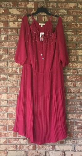 Abito rosso spalle fredde MICHAEL Michael Kors nuovo con etichetta