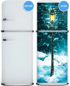 Poste de lámpara Narnia envolvente para nevera, pegatina para puerta de refrigerador. Peel n Stick - Imagen 1 de 11