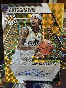 2022-23 Panini Mosaic Jordan Clarkson GOLD /10 Auto AM-CLA Utah Jazz