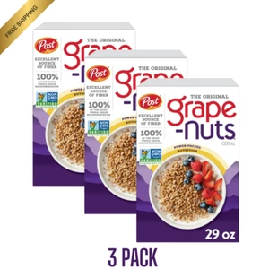 Post Breakfast Cereal Grape Nuts - 2 Pack Original 29 Oz Box NEW ( 3 Pack ) - Picture 1 of 1