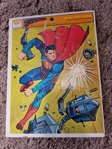 Vintage 1966 Whitman SUPERMAN Frame-Tray Jig-Saw PUZZLE for Kids DC Comics - Picture 1 of 2