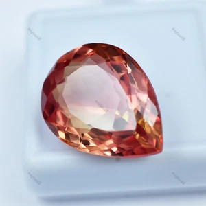 Anillo de piedras preciosas sueltas certificadas corte pera zafiro natural bicolor 19,90 quilates tamaño - Imagen 1 de 7